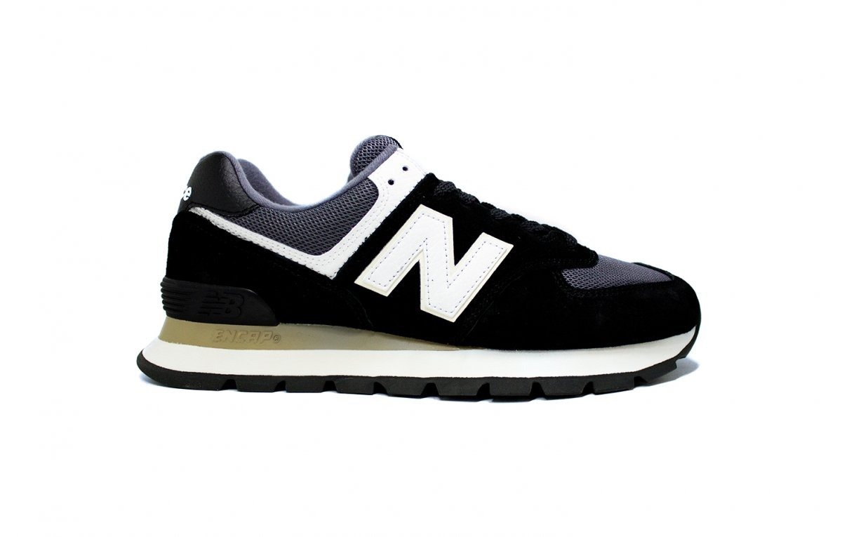 Tenis New Balance 574 Rugged - masculino - preto e branco