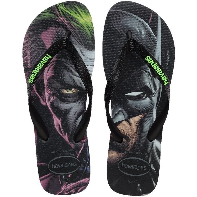 Sandalia Havaianas Top Herois Dc Gd - unissex - preto e verde