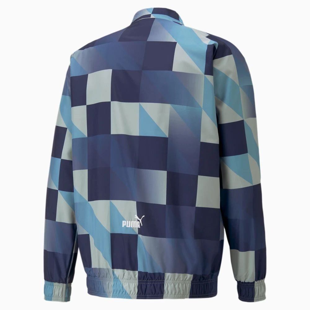 Jaqueta Puma Pre Jogo Manchester City - masculino - azul e cinza Azul 2