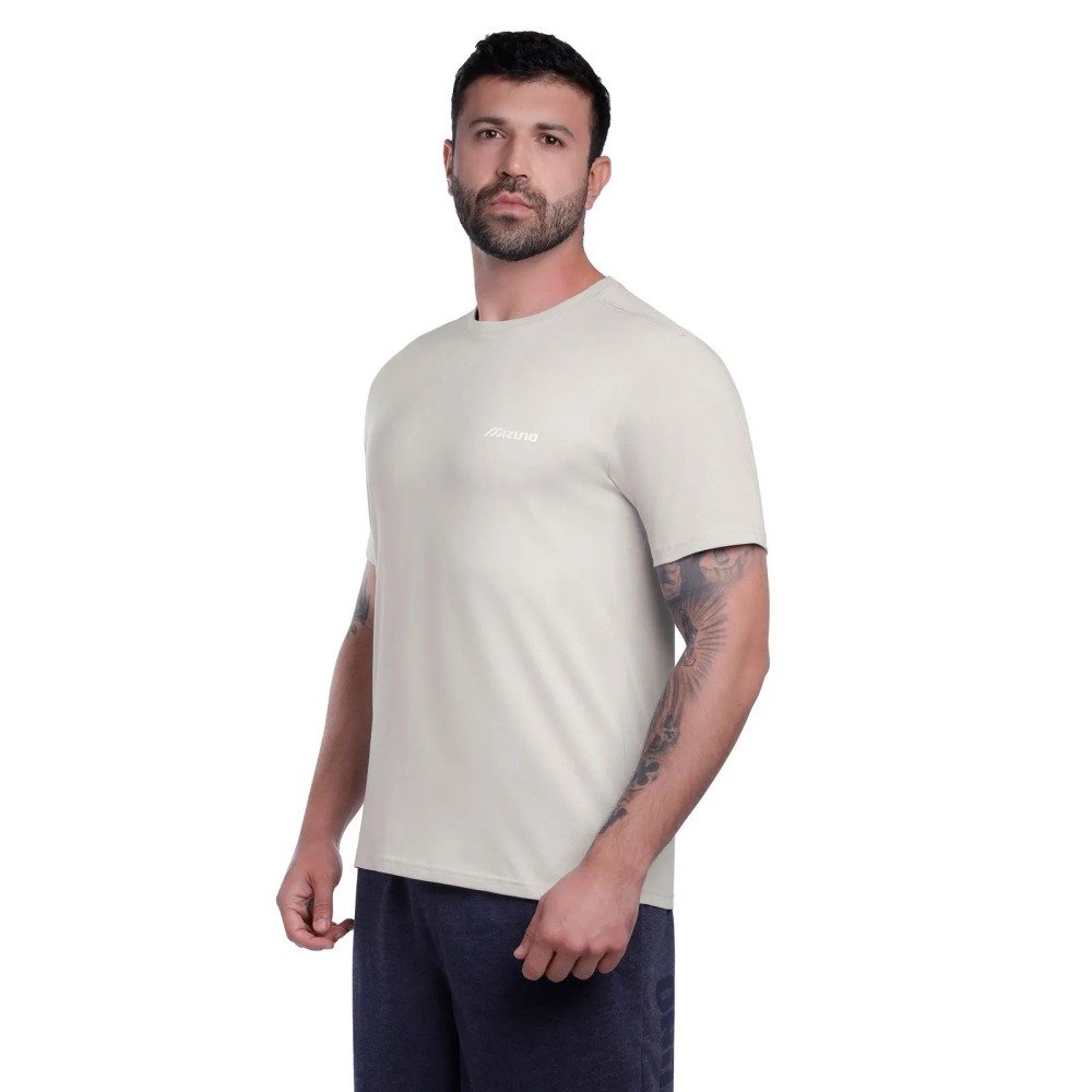 CAMISETA MIZUNO BASIC LOGO - masculino - cinza claro Cinza 2