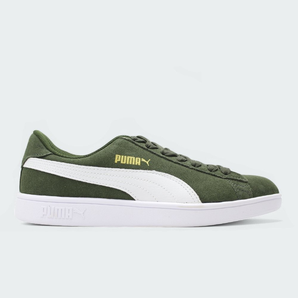 Tenis Puma Smash V2 Bdp - masculino - verde e branco