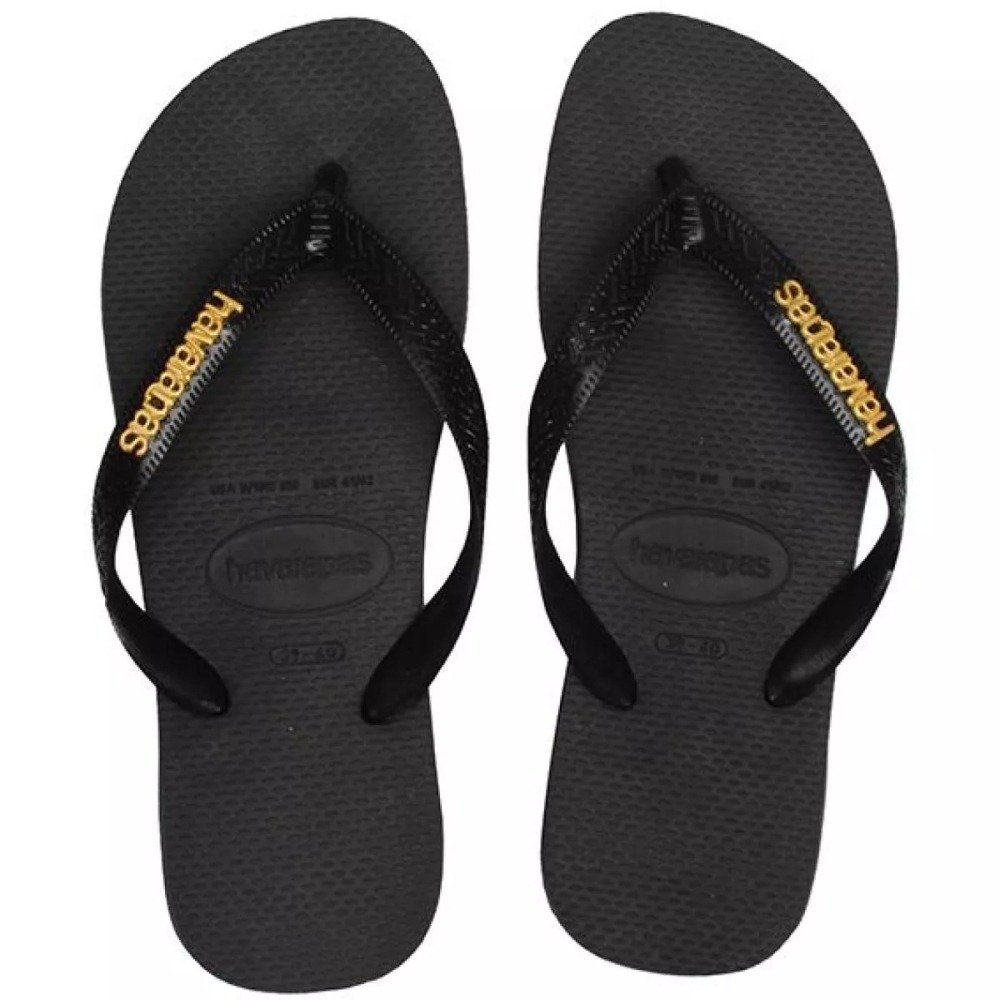 CHINELO HAVAIANAS TOP LOGO MTLC FC - unissex - preto