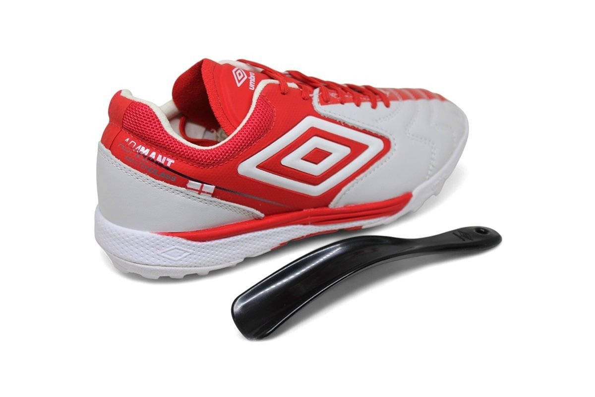 Chuteira Society Umbro Adamant Master Class Pro Bump - unissex - branco e vermelho Branco 5