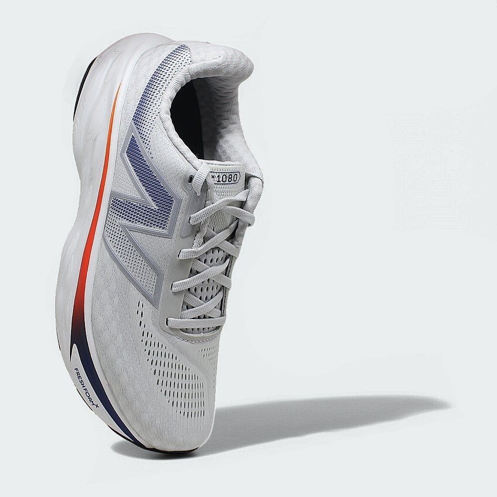 Tenis New Balance Fresh Foam X 1080 V14 - masculino - branco e azul Cinza 5