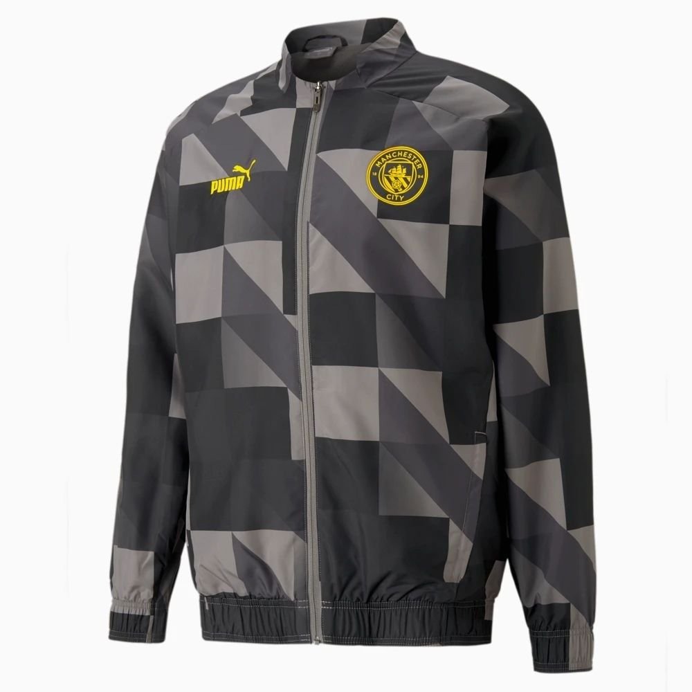 Jaqueta Puma Pre Jogo Manchester City - masculino - preto e cinza