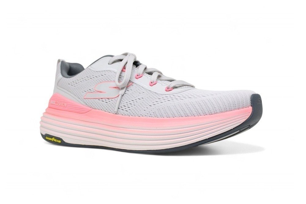 Tenis Skechers Max Cushioning Suspension - feminino - cinza e rosa  Cinza 2