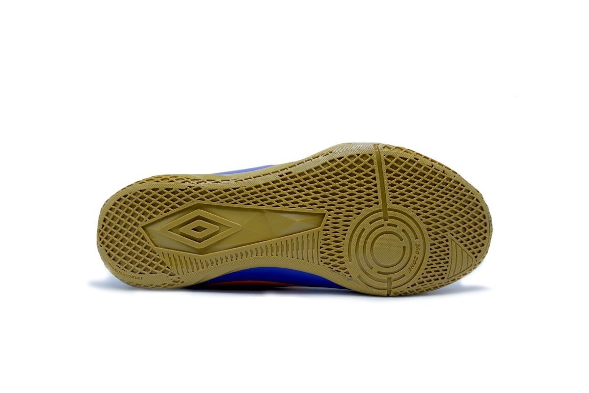 Chuteira futsal/indoor Umbro Orbit - unissex - azul e laranja Azul 4