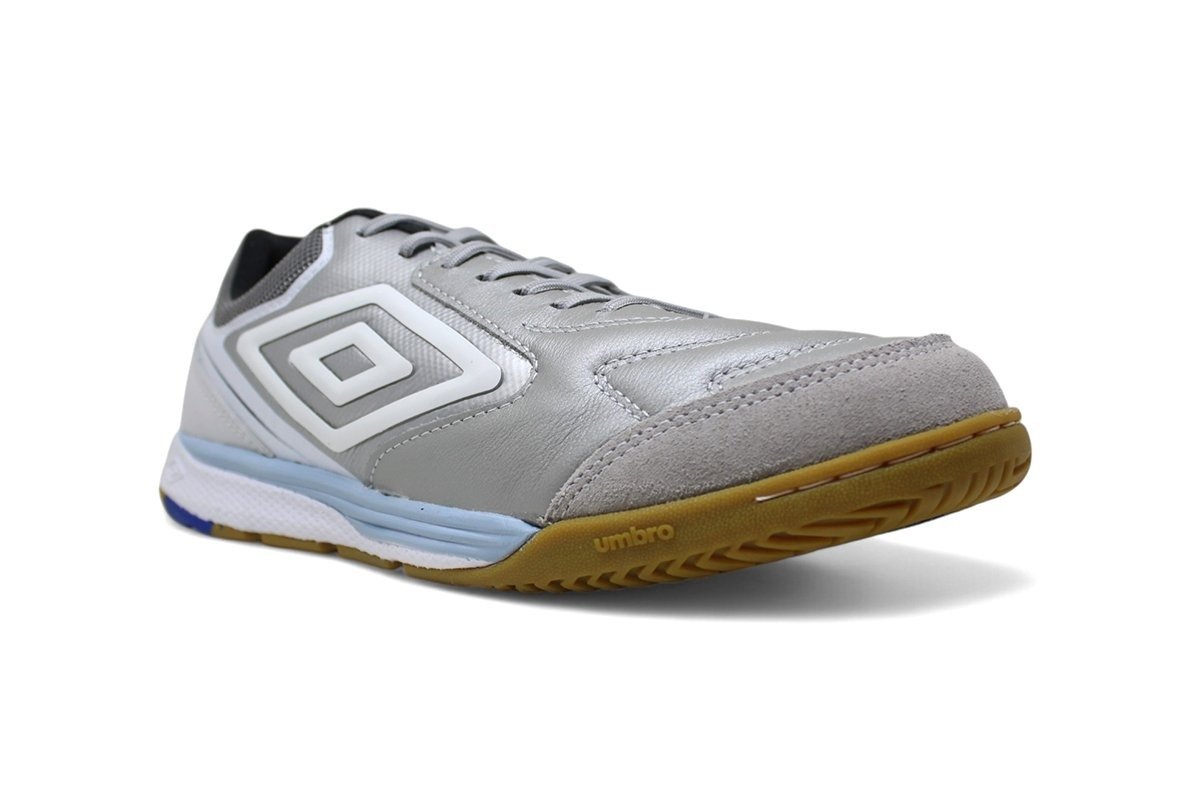 Tenis Futsal Umbro Adamant Master Class Pro Bump - unissex - cinza e grafite Prata 2