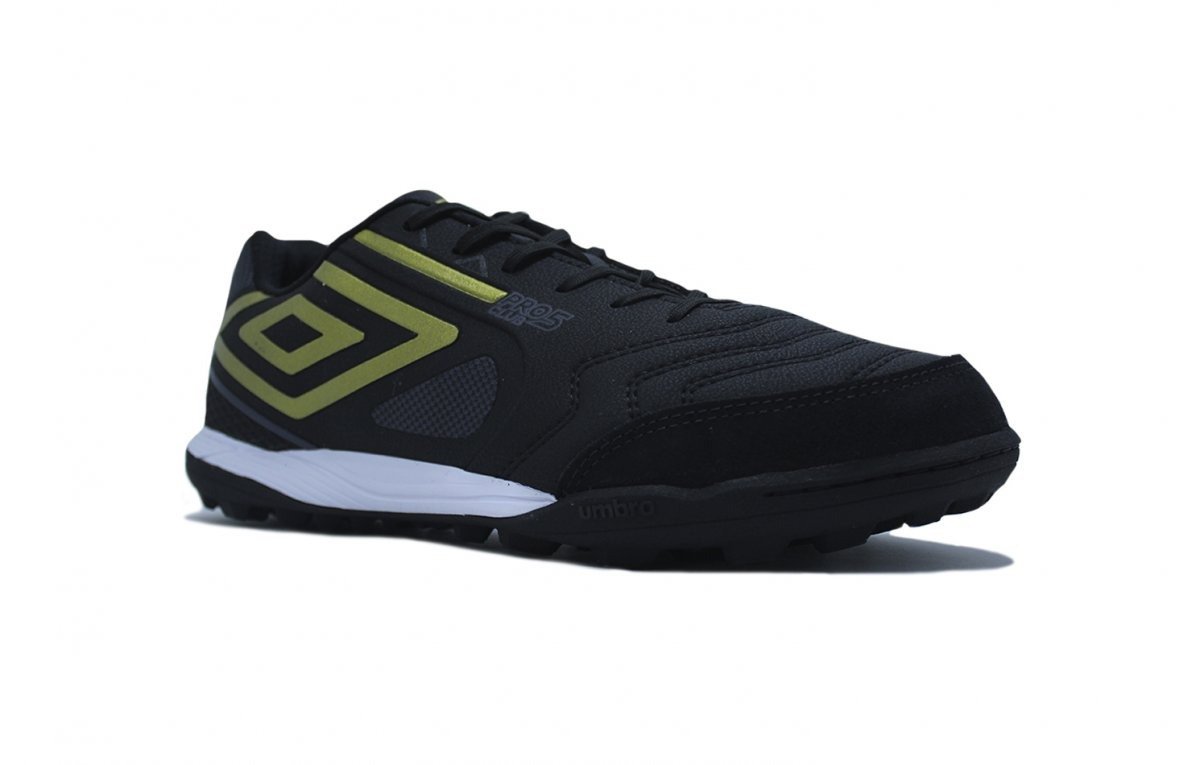 Chuteira Society Umbro Pro 5 Bump Club - unissex - preto e dourado Preto 2