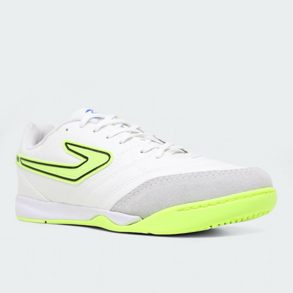 Tenis futsal Topper Maestro Club V - unissex - branco e verde Branco 2