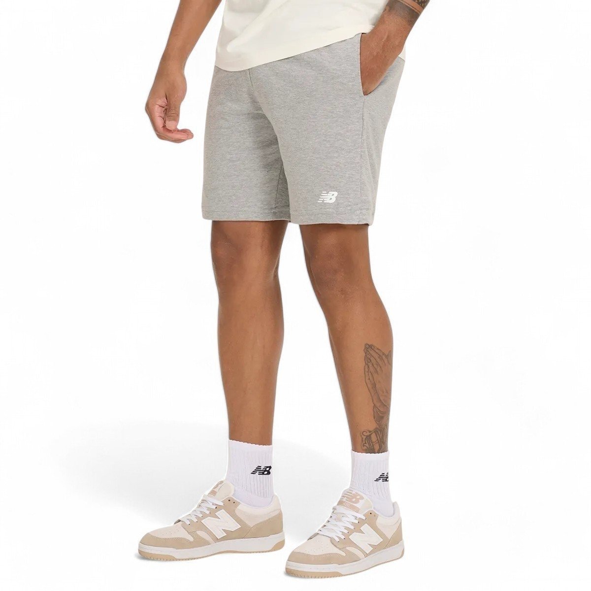 Bermuda New Balance Essentials - masculino - cinza Cinza 2