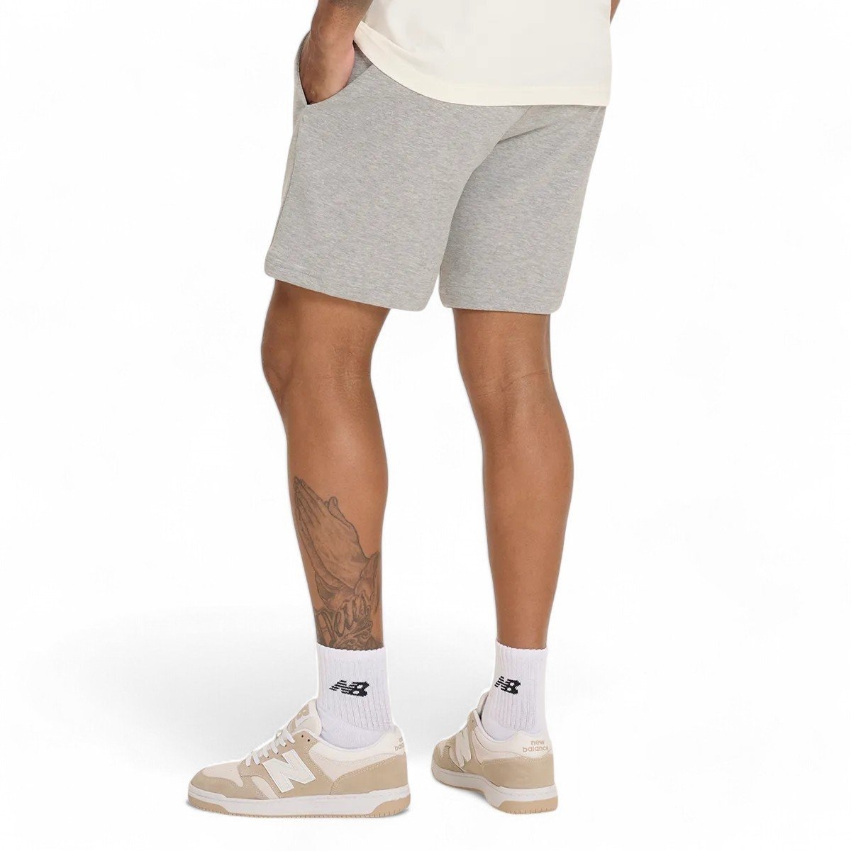 Bermuda New Balance Essentials - masculino - cinza Cinza 3