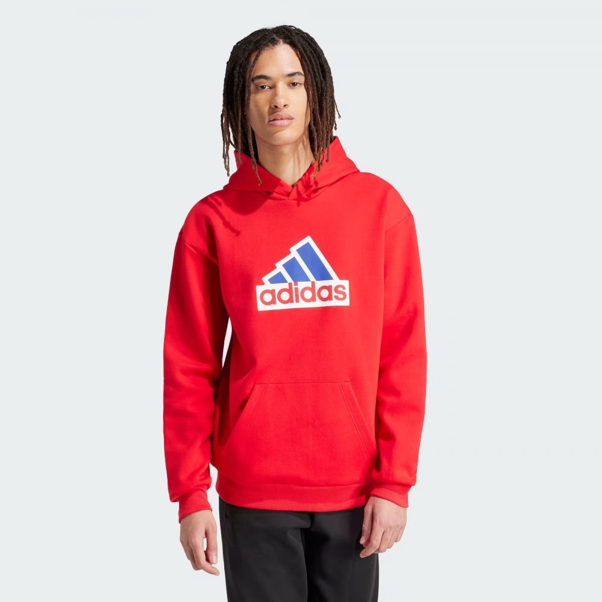 Moletom Adidas Future Icon Com Capuz - masculino - vermelho e azul
