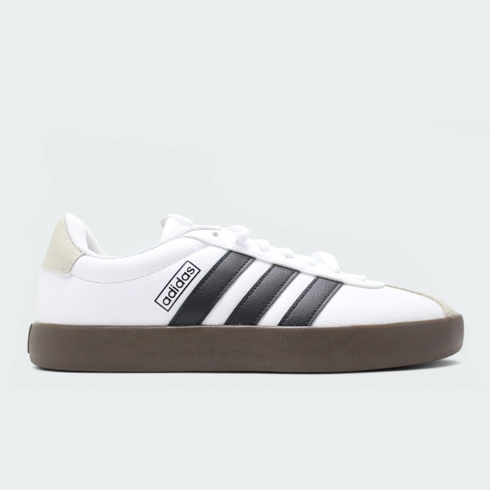 Tenis Adidas Vl Court 3.0 - masculino - branco e marrom