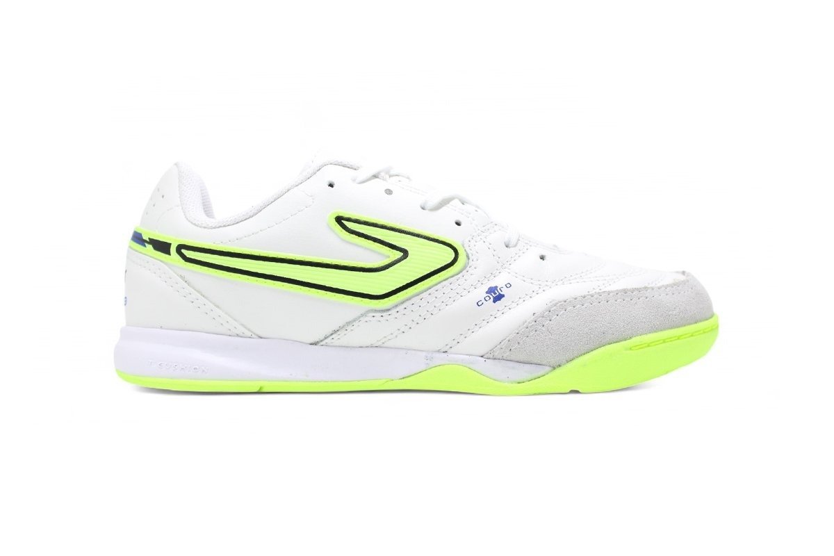 Chuteira futsal Topper Maestro Pro V - unissex - branco e verde