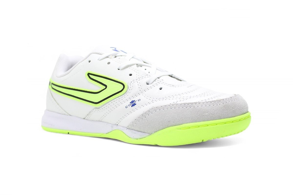 Chuteira futsal Topper Maestro Pro V - unissex - branco e verde Branco 2