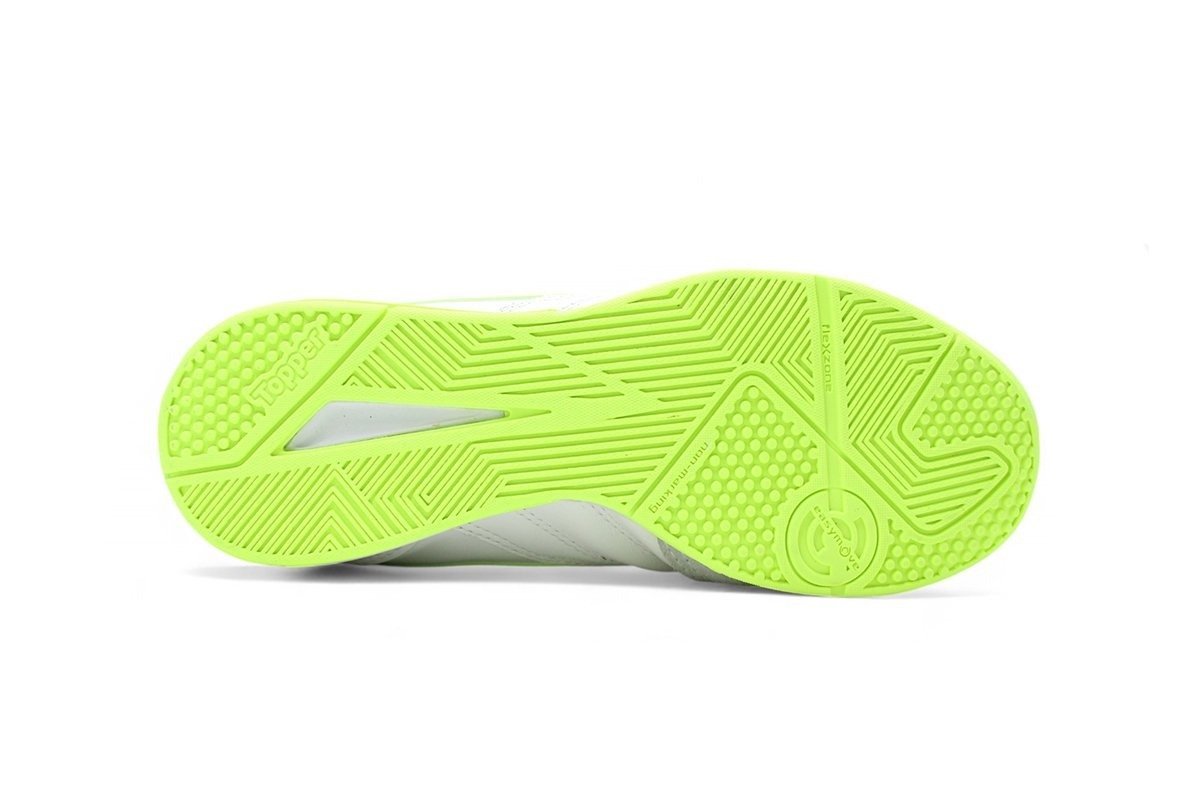 Chuteira futsal Topper Maestro Pro V - unissex - branco e verde Branco 4