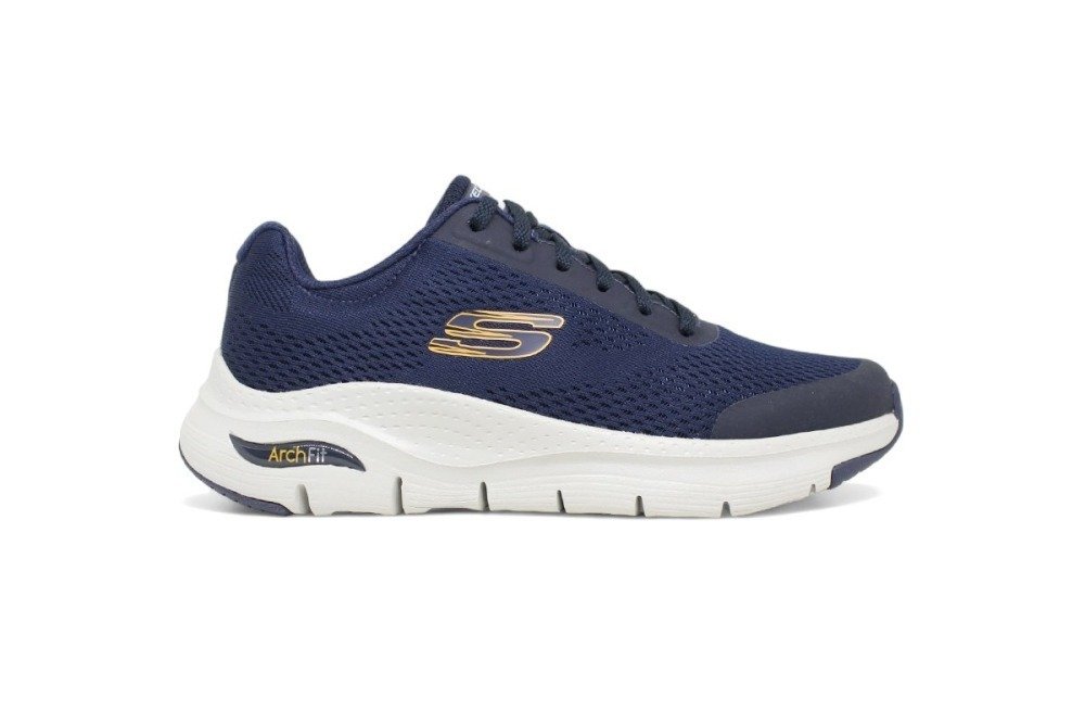 Tenis Skechers Arch Fit - masculino - azul e branco