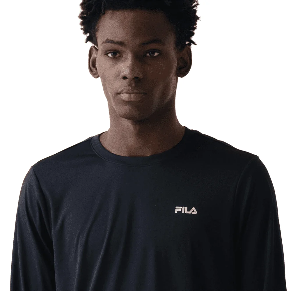 Camiseta Manga Longa Fila Basic Sports Preto 5