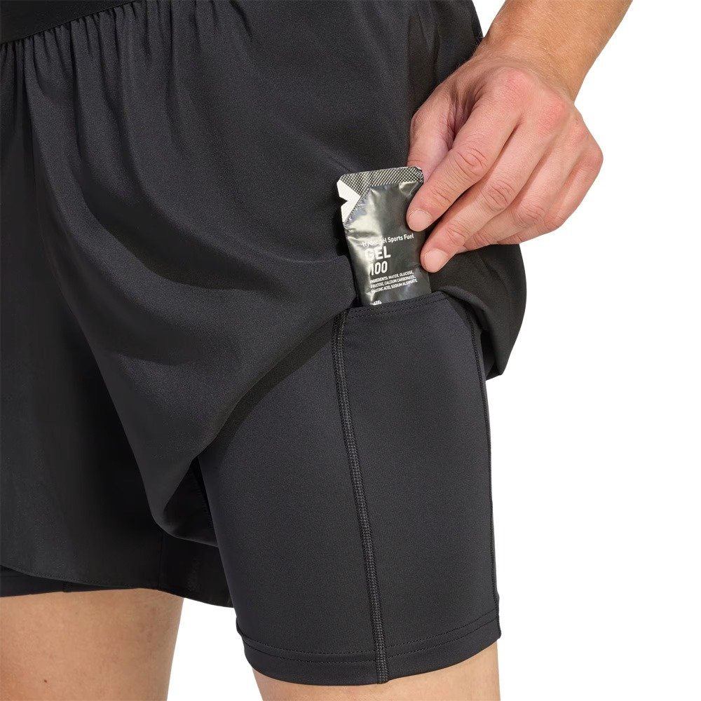Shorts adi365 Running Essentials 2in1 Preto 6