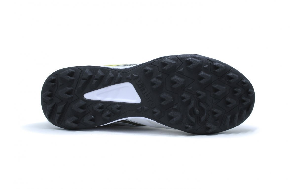 Chuteira Society Umbro Pro 5 Bump Club - unissex - branco e amarelo Branco 4