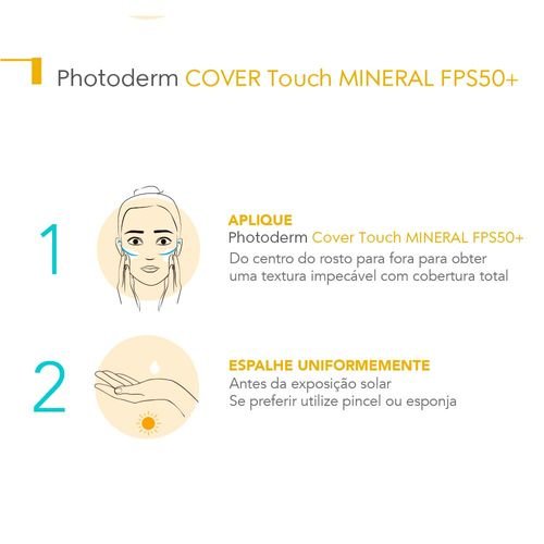 Protetor Solar Facial Bioderma Photoderm Cover Touch FPS 50+ Médio 7