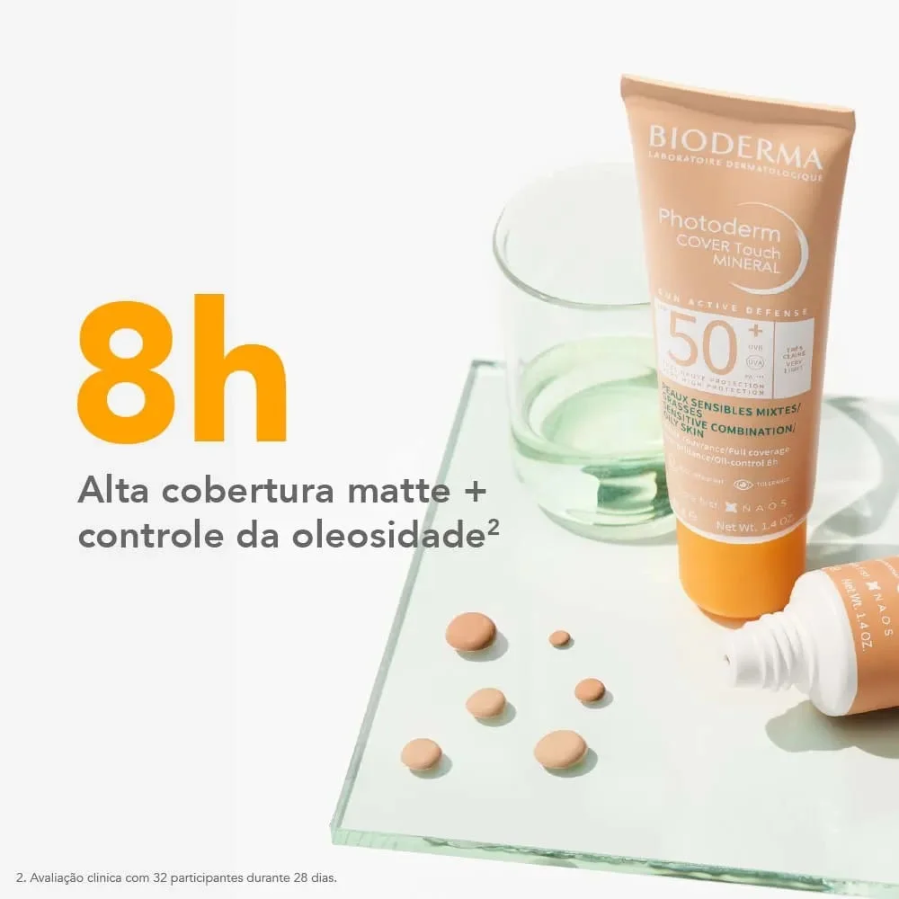 Protetor Solar Facial Bioderma Photoderm Cover Touch FPS 50+ Claro 4