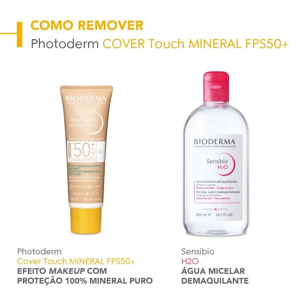 Protetor Solar Facial Bioderma Photoderm Cover Touch FPS 50+ Claro 7