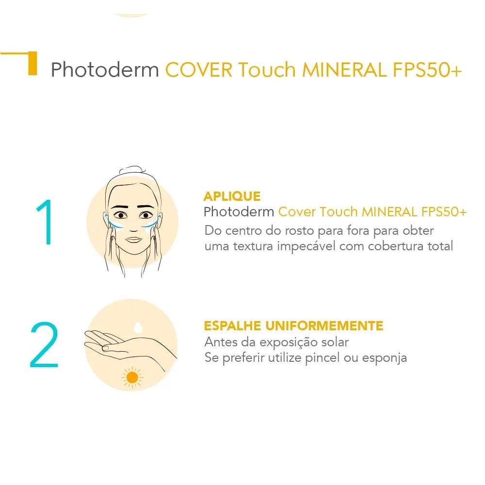 Protetor Solar Facial Bioderma Photoderm Cover Touch FPS 50+ Claro 8