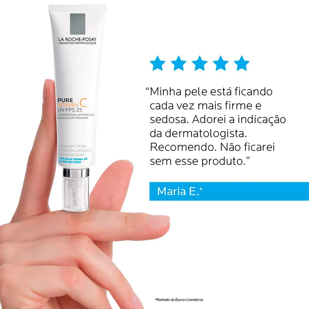 Creme Facial Anti-Idade La Roche-Posay Pure Vitamin C FPS25 40ml 5