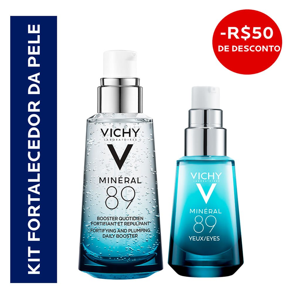 Vichy Mineral 89 Kit - Hidratante Facial + Hidratante para Olhos ÚNICO
