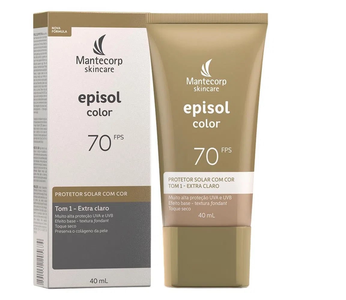 Episol Color Kit Mantecorp - Pó Compacto FPS50 + Protetor Solar Tom 1 - Extra Claro Extra Claro 2