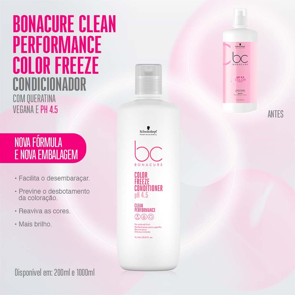Schwarzkopf BC Clean Performance pH 4.5 Color Freeze - Condicionador 1L 2