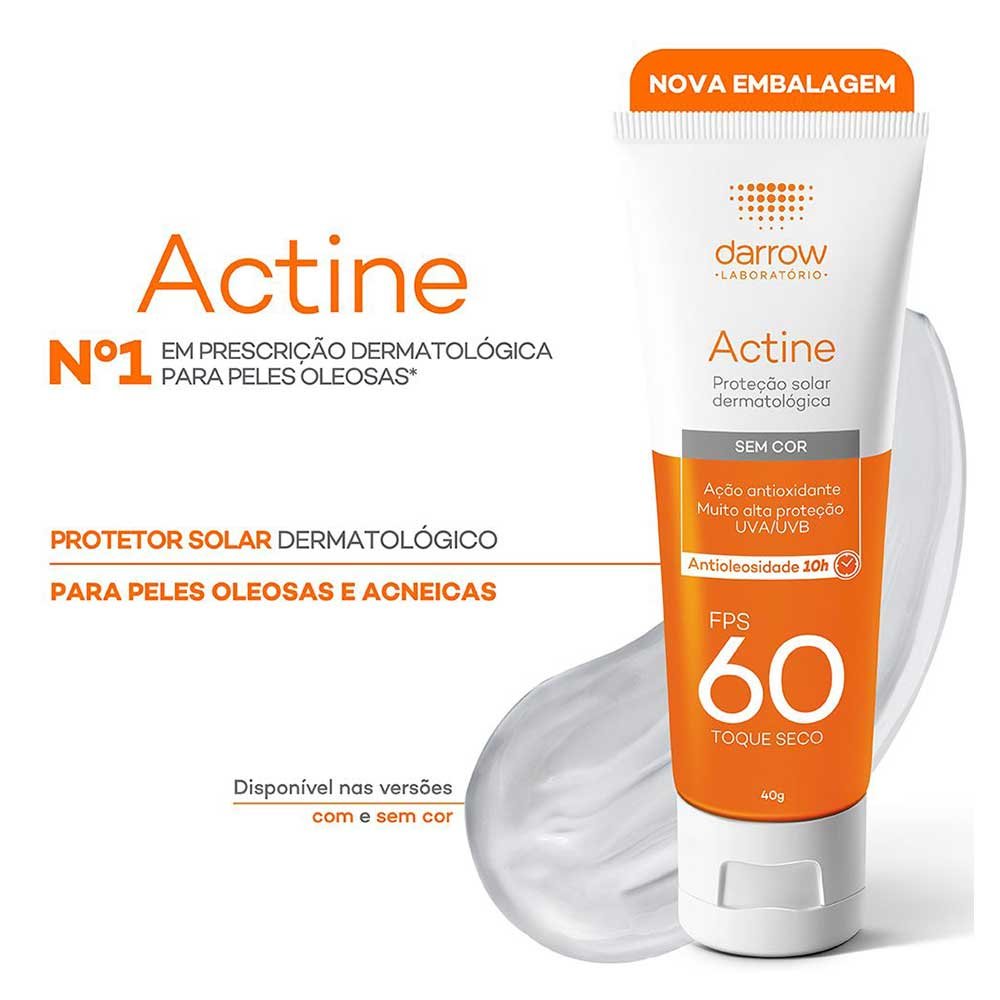 Protetor Solar Darrow Actine FPS 60 40g 3