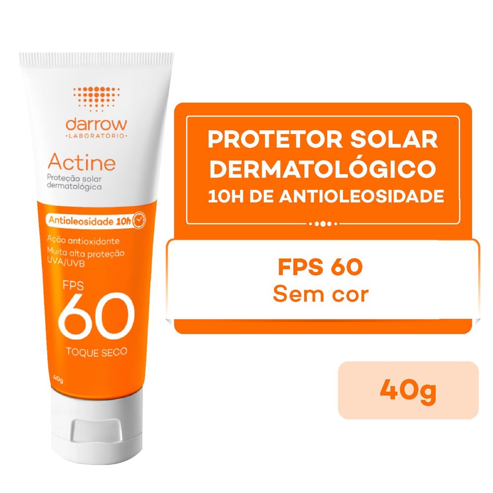 Protetor Solar Darrow Actine FPS 60 40g 8