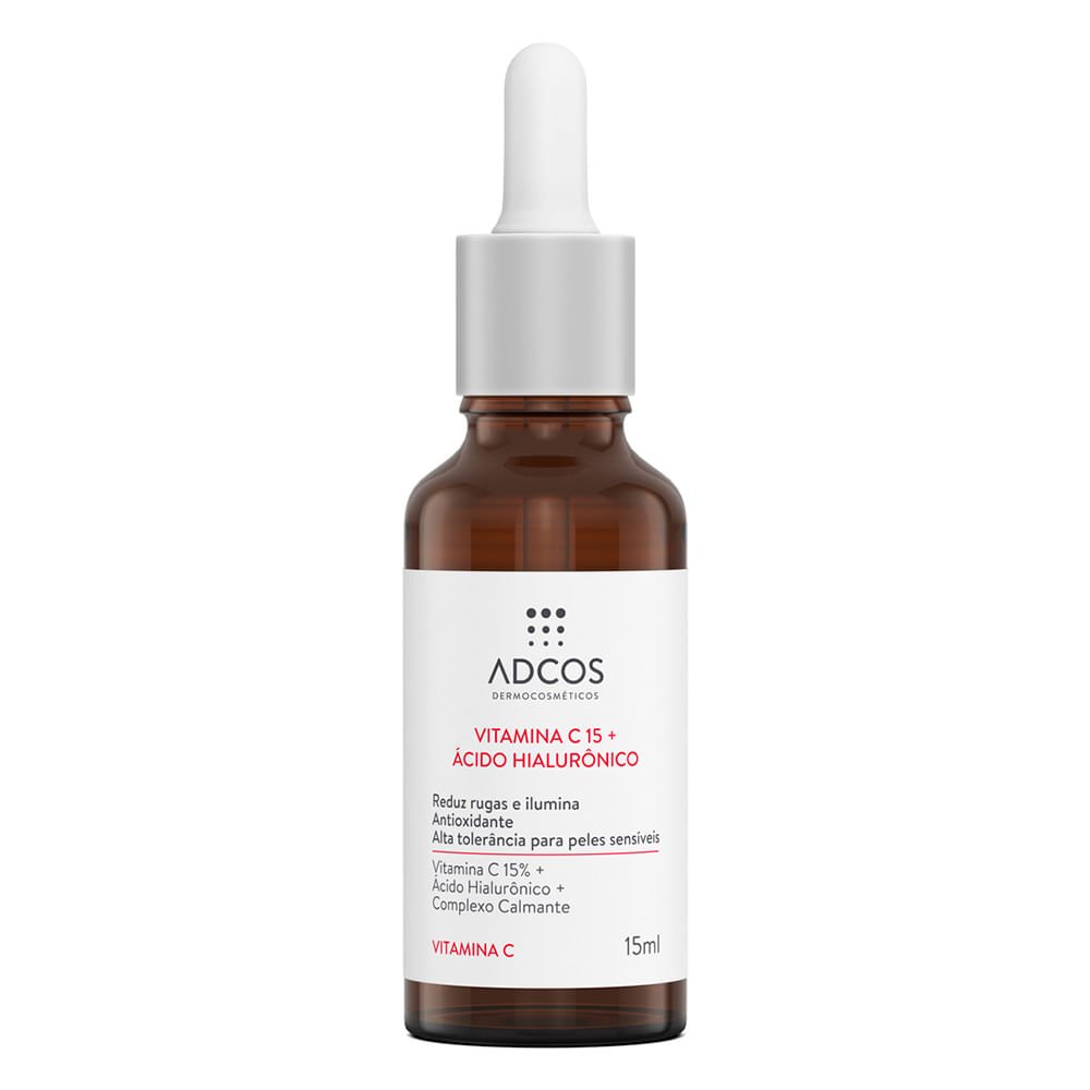 Sérum Facial Adcos - Vitamina C 15 + Ácido Hialurônico 15ml 1
