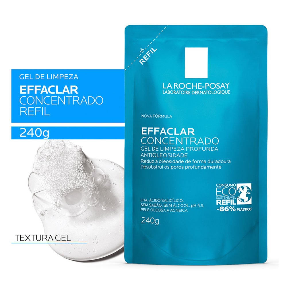 Gel de Limpeza La Roche Posay Refil Effaclar Concentrado 240g 2
