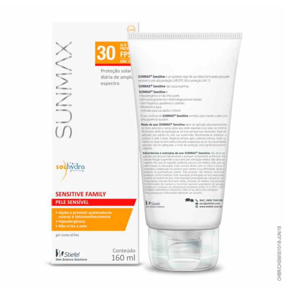 Sensitive FPS30 Sunmax - Protetor Solar 160ml 3