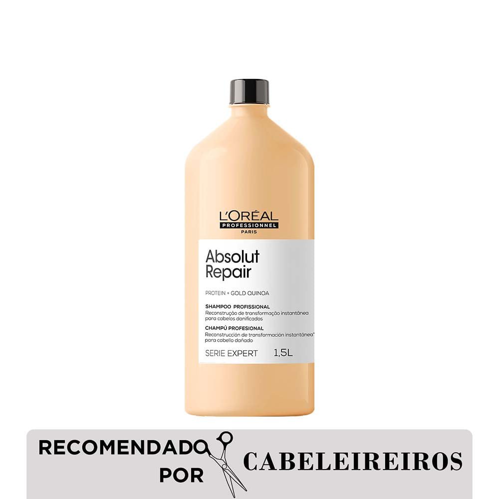 L'Oréal Professionnel Absolut Repair Gold Quinoa + Protein - Shampoo Tamanho Profissional 1,5L 2