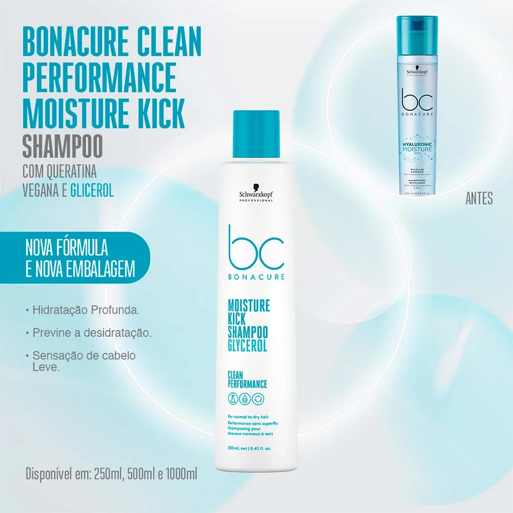 Schwarzkopf BC Clean Performance Moisture Kick - Shampoo 250ml 2