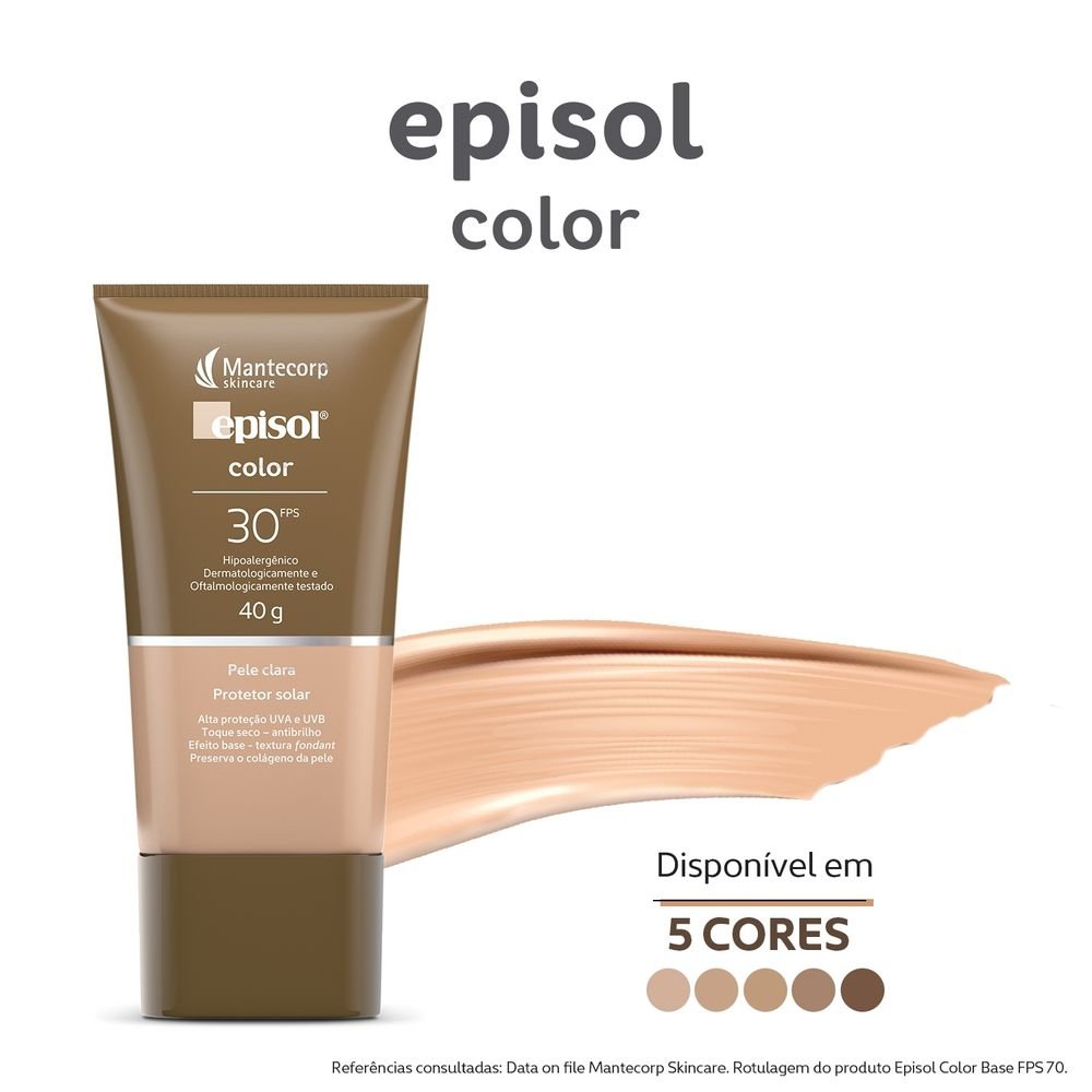 Protetor Solar Facial Episol  Color- Mantecorp Skincare Fps 30 Pele Clara 7