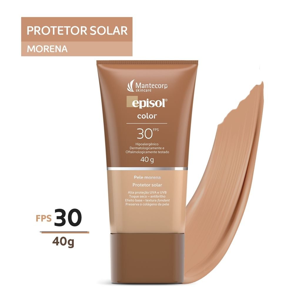 Protetor Solar Facial Episol  Color- Mantecorp Skincare Fps 30 Pele Morena 4