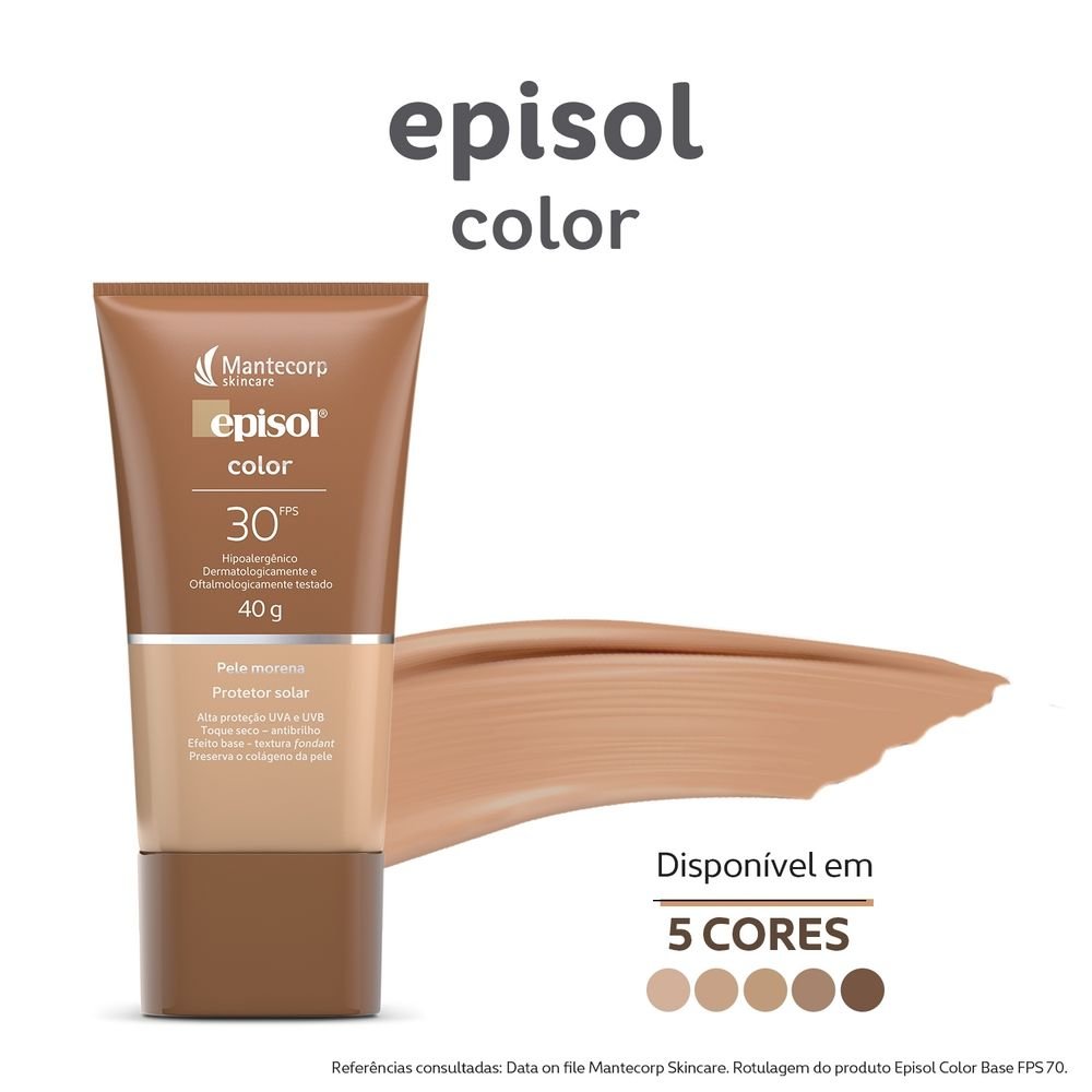 Protetor Solar Facial Episol  Color- Mantecorp Skincare Fps 30 Pele Morena 7