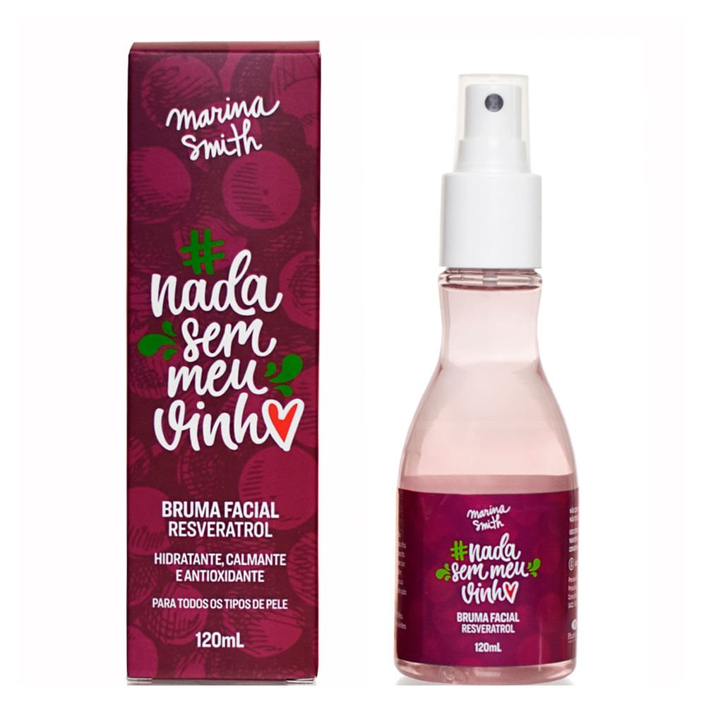 Bruma Facial Resveratrol Marina Smith Nada sem Meu Vinho 120ml 2