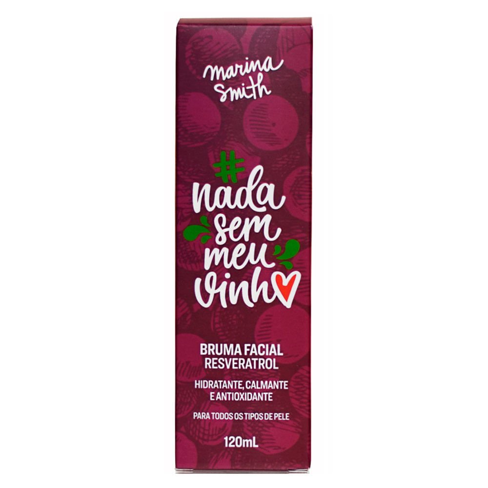 Bruma Facial Resveratrol Marina Smith Nada sem Meu Vinho 120ml 3