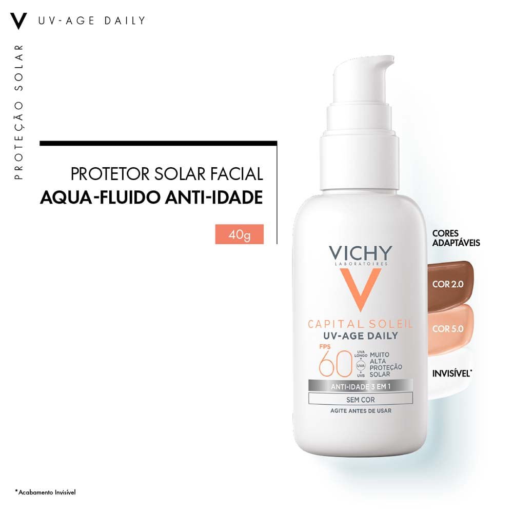 Protetor Solar Facial Vichy – UV-Age Daily FPS60 40g 3