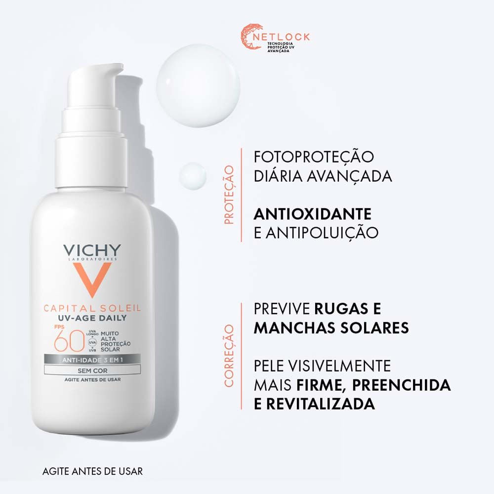 Protetor Solar Facial Vichy – UV-Age Daily FPS60 40g 6