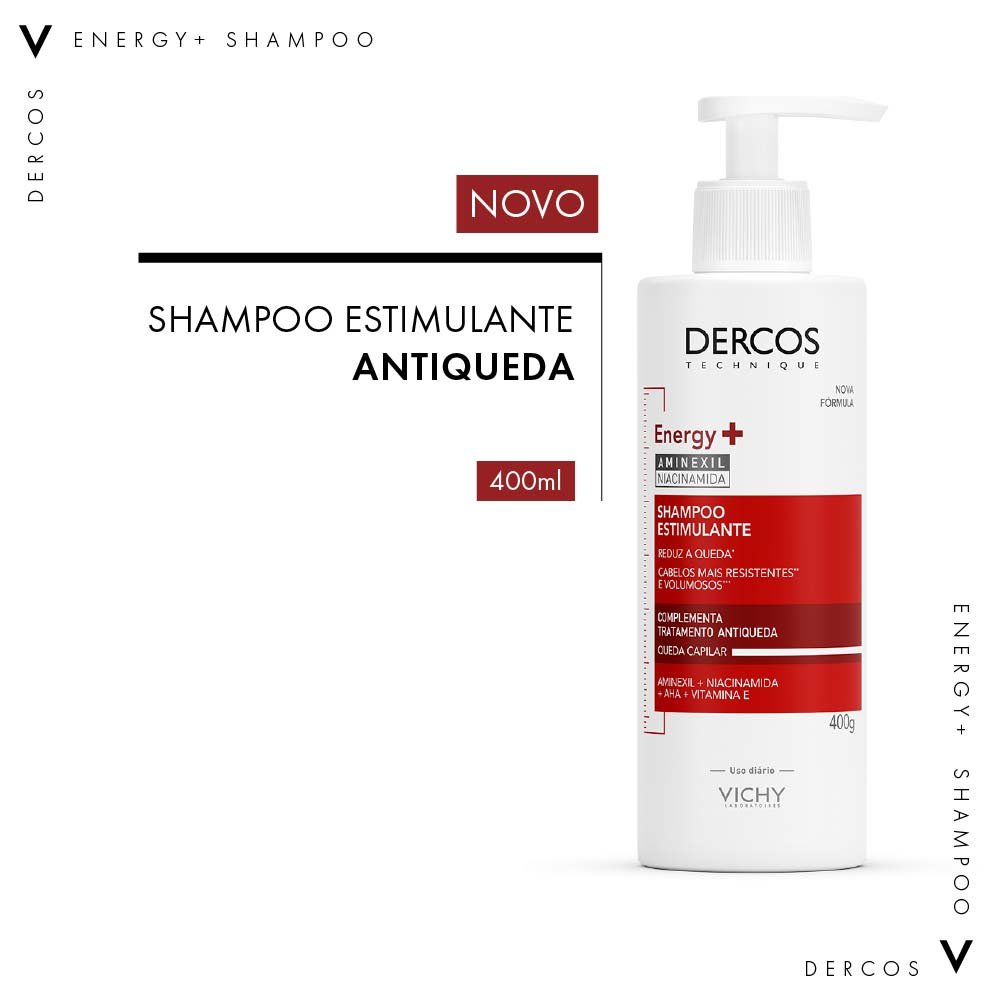 Vichy Dercos Energy+ Shampoo Estimulante 400ml 3