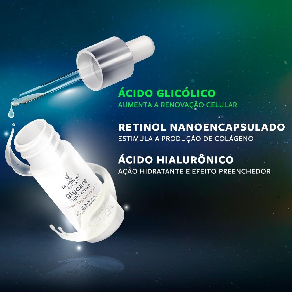 Sérum Facial Noturno Mantecorp – Glycare Night Sérum 30ml 3
