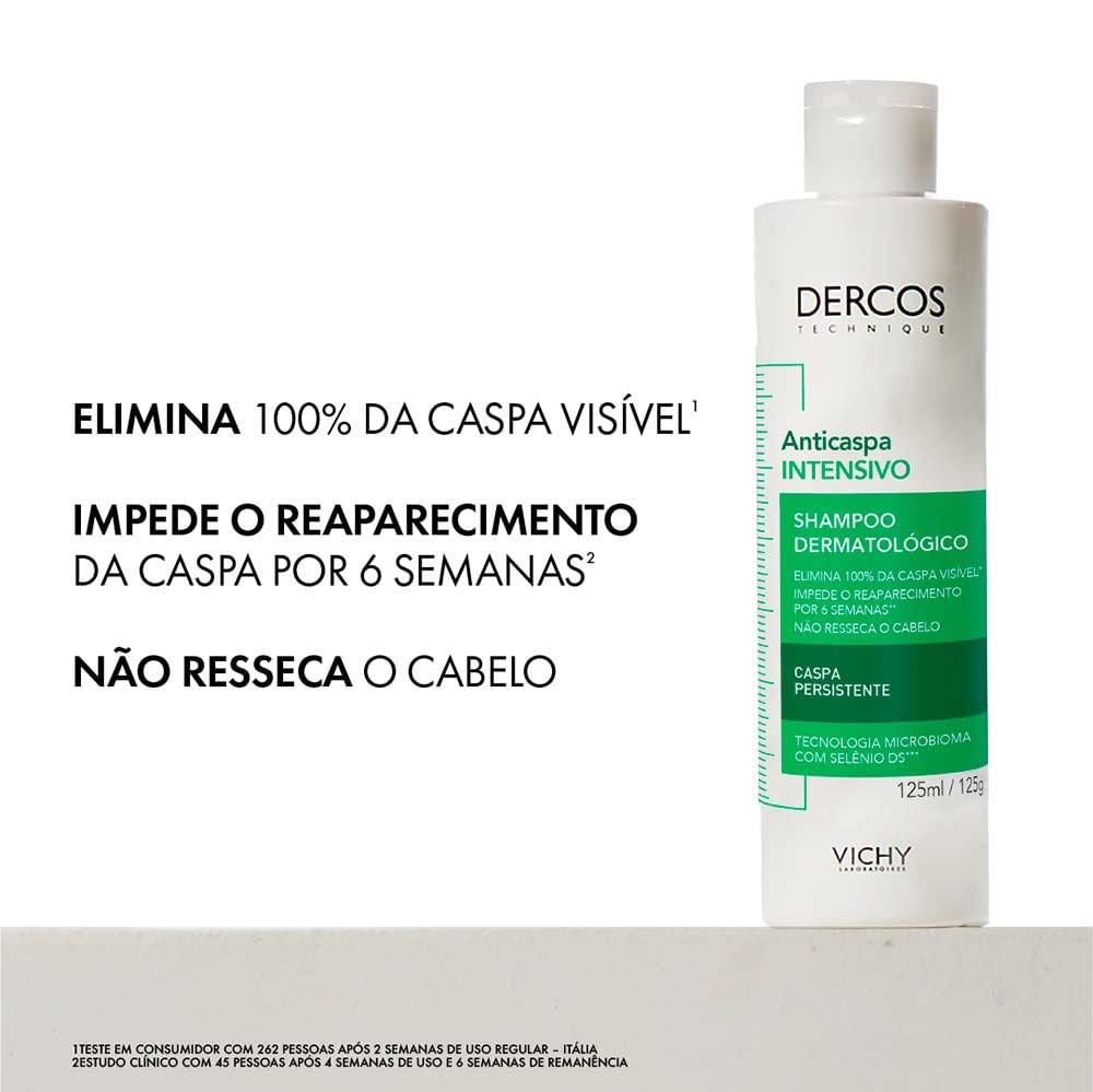 Shampoo Anticaspa DS Intensivo Vichy Dercos - Cabelos Secos 125ml 5